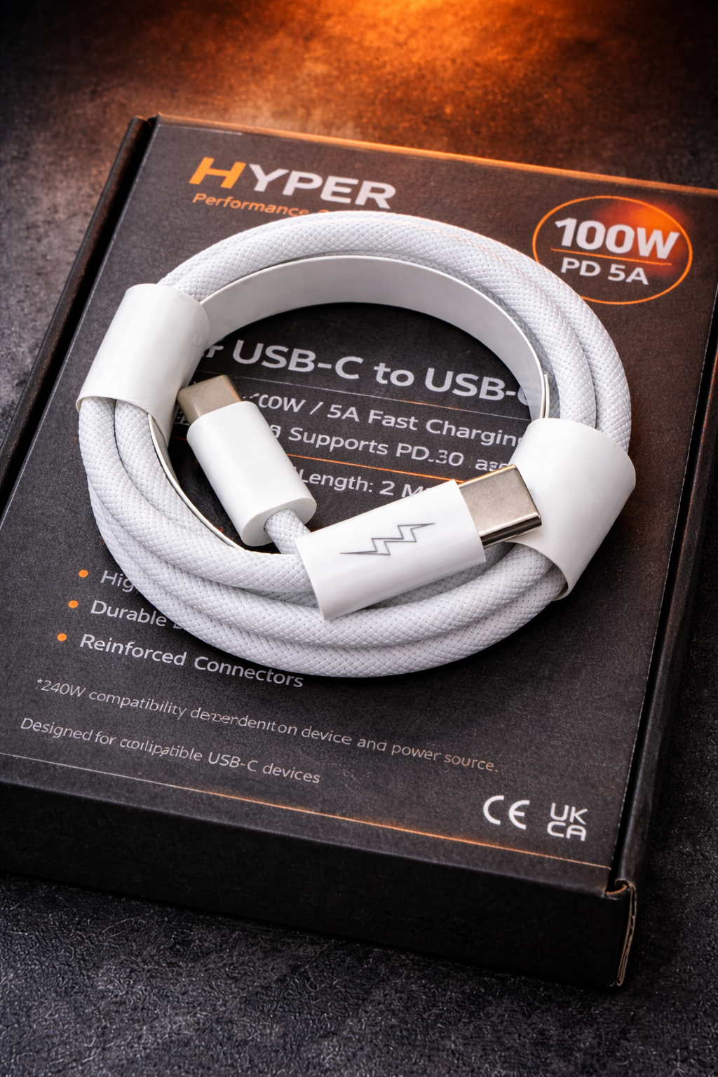 HyperVolt 100W USB-C to USB-C Fast Charging Cable (1M / 2M)